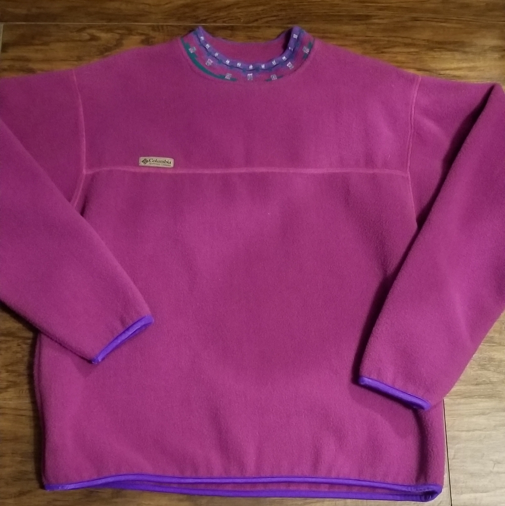 MEN'S HEAVY FLEECE COLUMBIA PULLOVER SZ.M